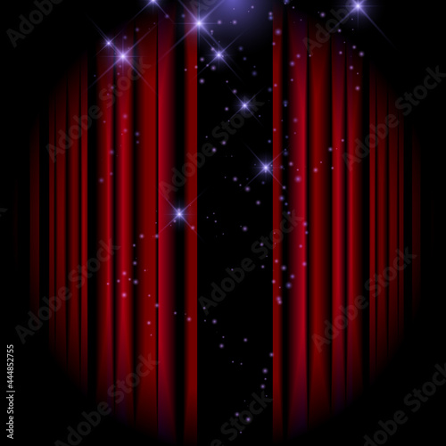 Abstract vector flying wave silk or satin fabric on white background for grand opening ceremony or other occasion