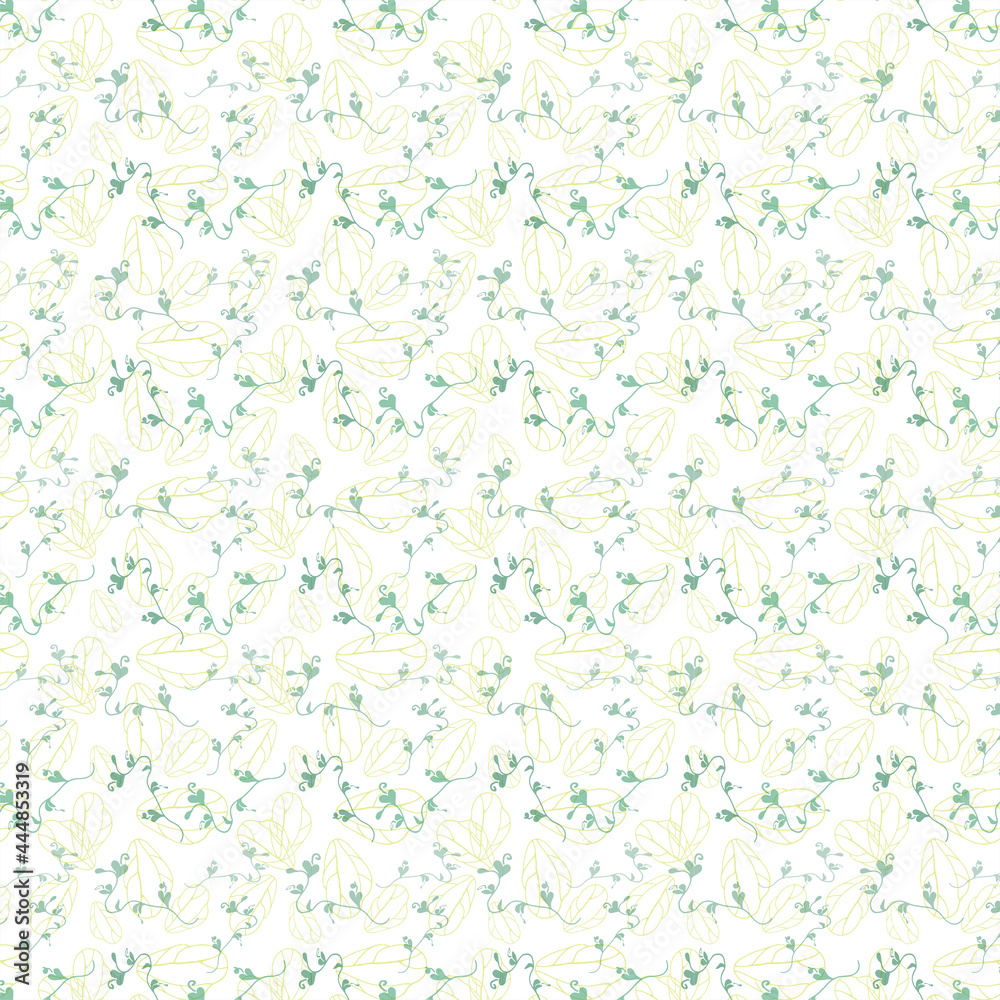 Plants, branches and leaves on a white background. Backgrounds are not seamless for scrapbooking, needlework and printing on all types of clothing and fabrics. Retro, rustic style.