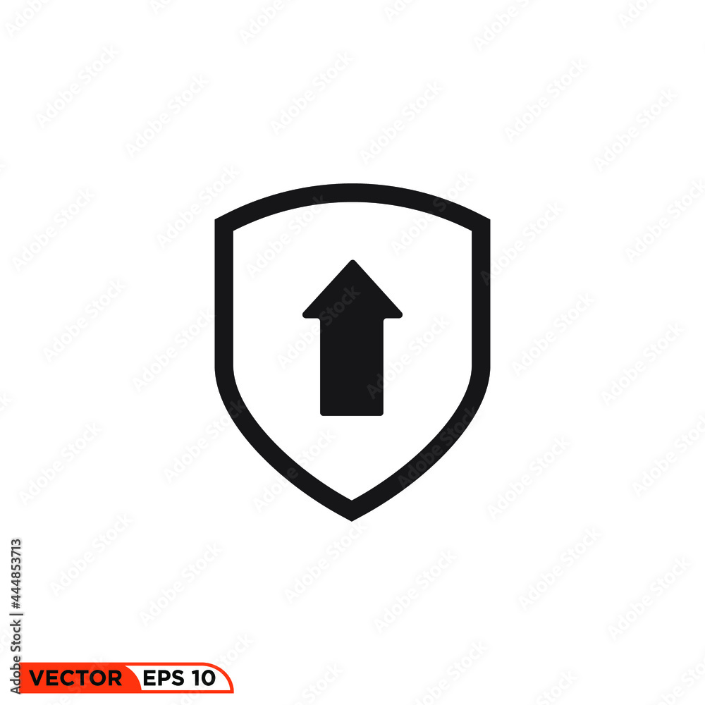 Icon vector graphic of up shield
Icon vector graphic of up shield