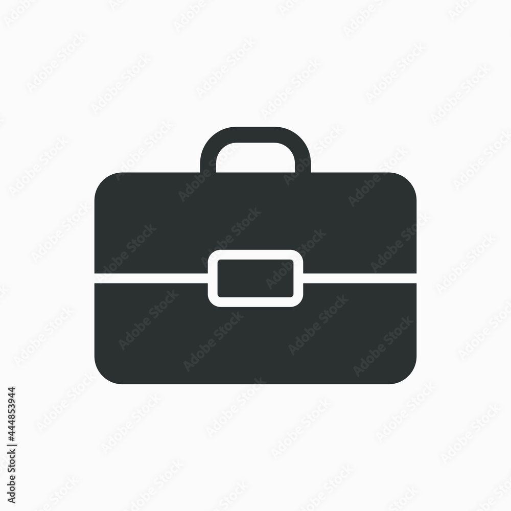 Briefcase vector icon isolated on white background. Work bag symbol. Briefcase vector icon isolated on white background. Work bag symbol.