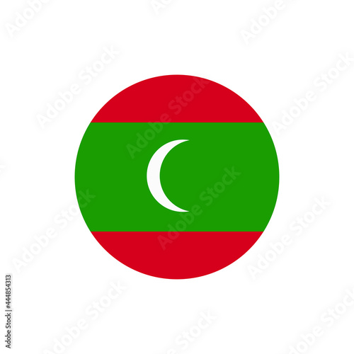 Free Download Round Maldivian flag vector icon isolated on white background. The flag of Maldives in a circle. - GFXLoad