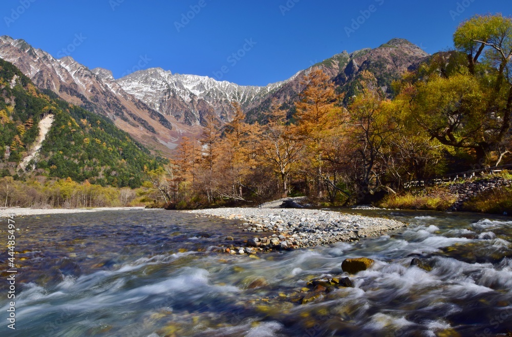 絶景の上高地　秋景色