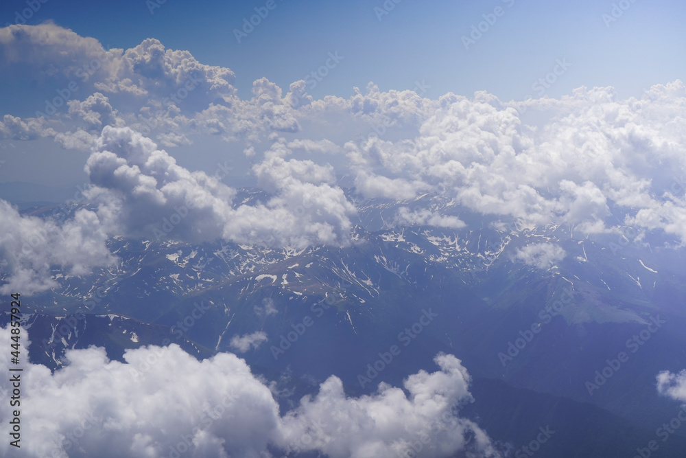 Fototapeta premium clouds. white and fluffy clouds with blue sky.