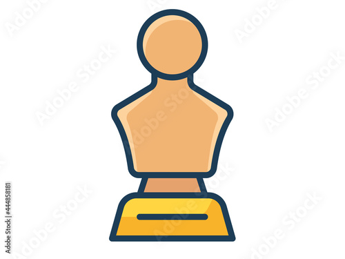 statue honor single isolated icon with filled line style