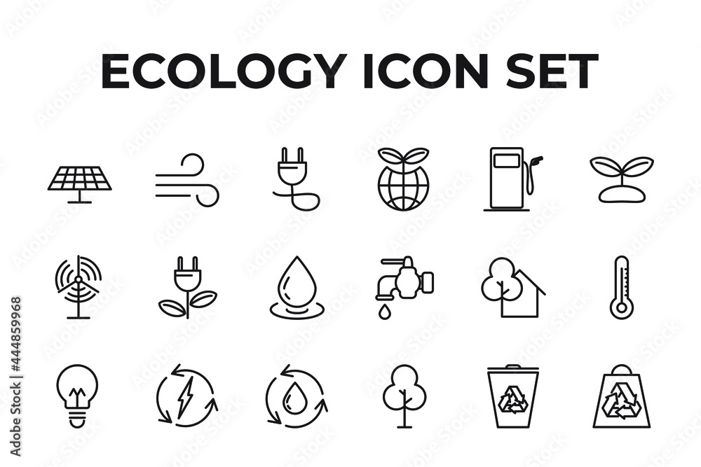 Ecology set icon, isolated Ecology set sign icon, vector illustration Ecology set icon, isolated Ecology set sign icon, vector illustration