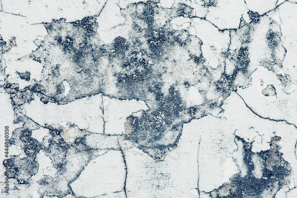 Obraz premium Details of cracks in the old concrete floor. soft focus.