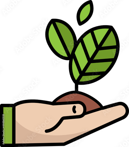 Natural protection icon. Ecology concept icon style