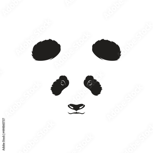 Vector of a panda face design on white background. Wild Animals. Easy editable layered vector illustration.