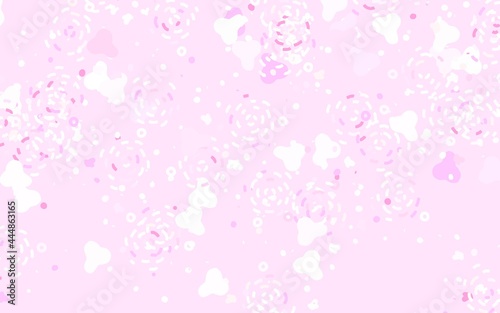 Light Purple  Pink vector template with chaotic shapes.