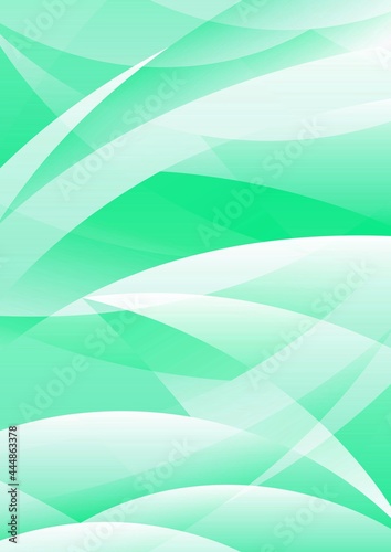 カーブする青緑色のグラデーションの抽象背景