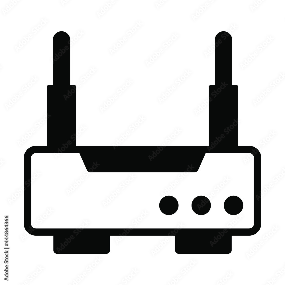 Wifi Router vector Icon- Black style high quality vector illustration. Wifi Router vector Icon- Black style high quality vector illustration.