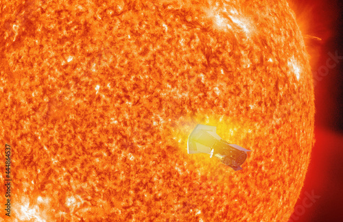 Fototapeta Naklejka Na Ścianę i Meble -  Parker Solar Probe approaching the sun 