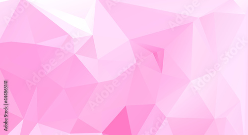 Abstract Pink Color Polygon Background Design, Abstract Geometric Origami Style With Gradient