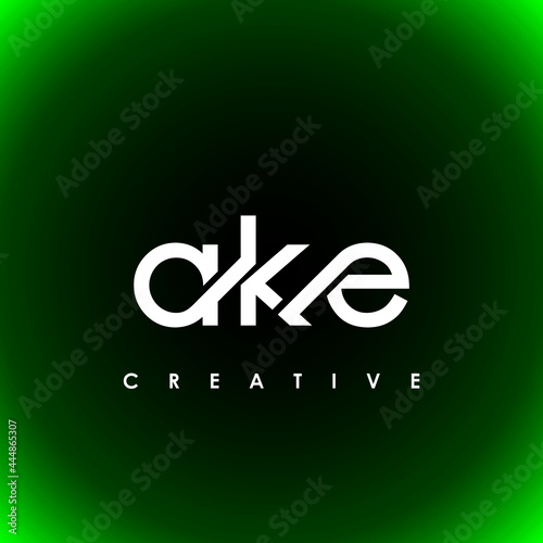 AKE Letter Initial Logo Design Template Vector Illustration photo