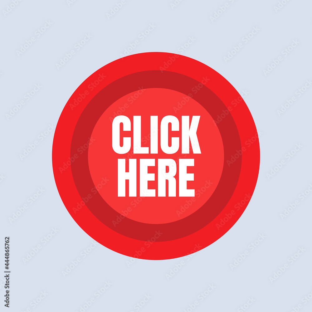 Click here icon illustration isolated in white background Click here icon illustration isolated in white background