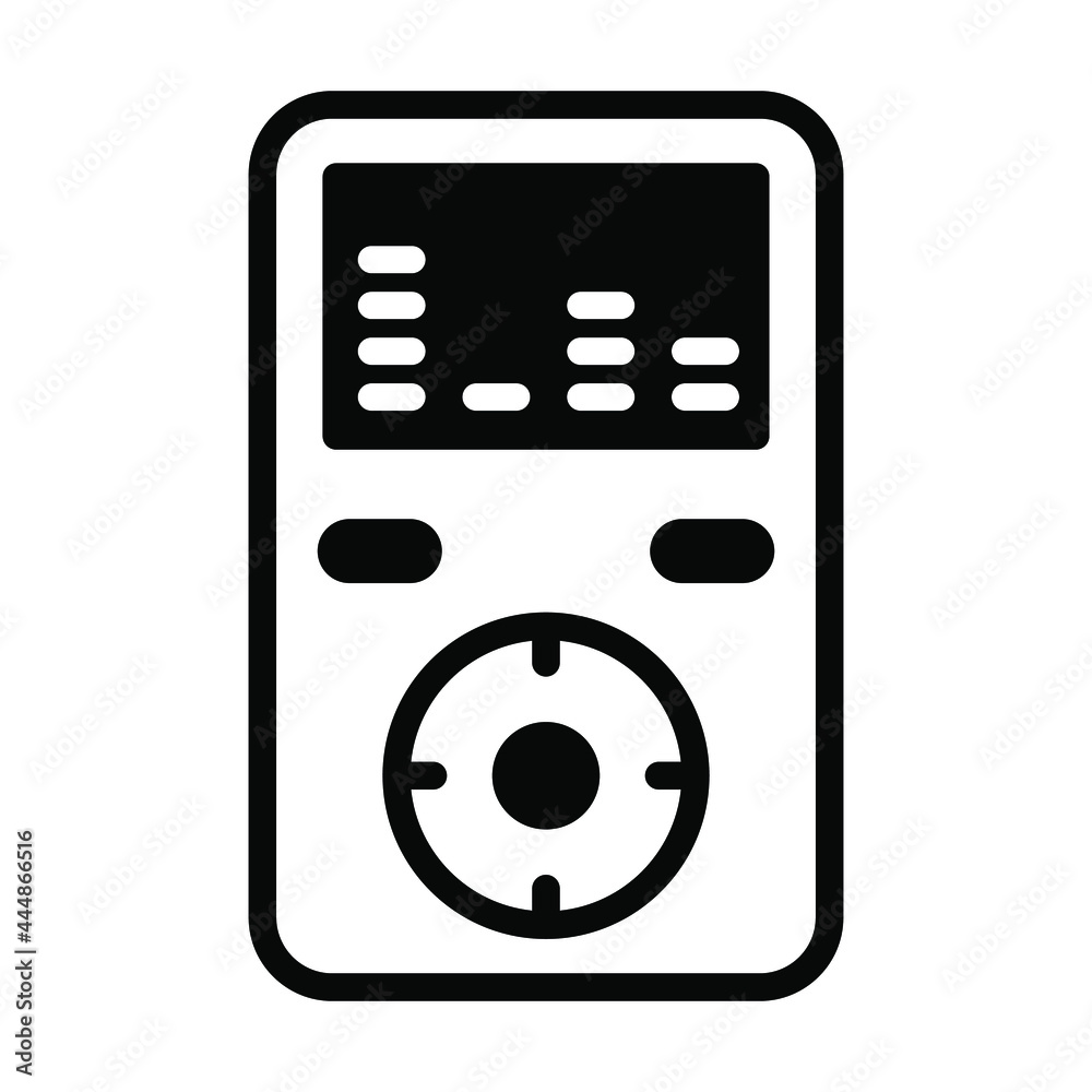 MP 3 vector Icon- Black style high quality vector illustration. MP 3 vector Icon- Black style high quality vector illustration.