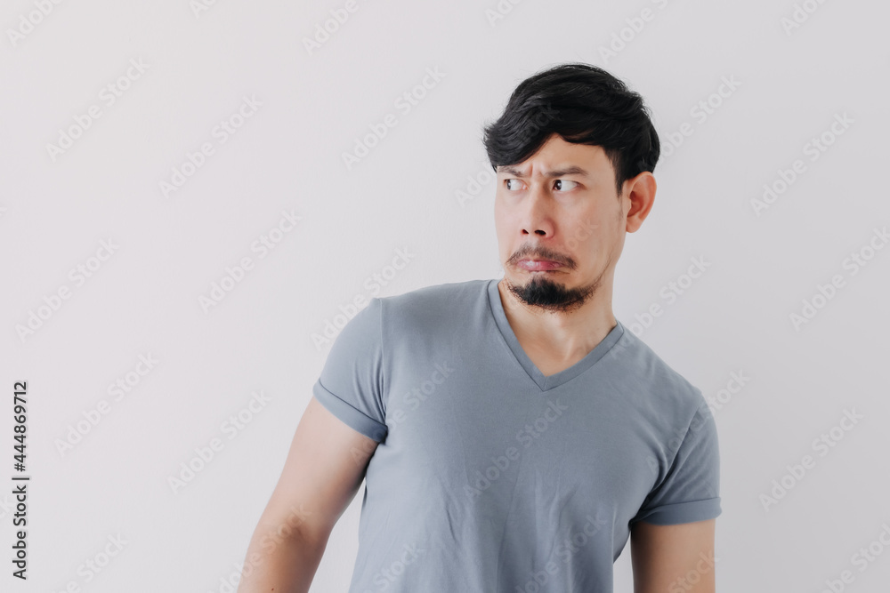 Asian man who do not give any intension to believe or interest. Do not care. Asian man who do not give any intension to believe or interest. Do not care.