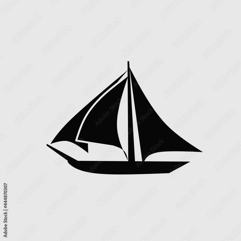 Vector illustration of sailing boat icon