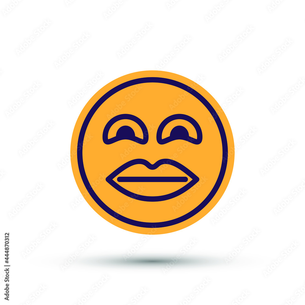Fototapeta premium Isolated vector illustration of facial expression on white background.