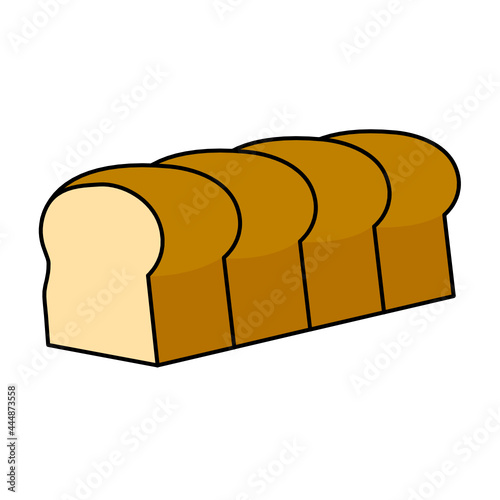 loaf of bread isolate food icon illustration