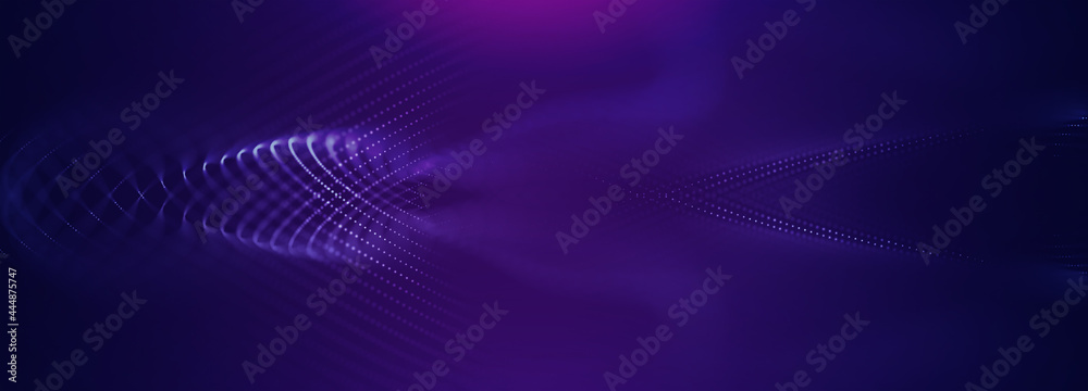 Spiral abstract neon light in motion. Vector digital blue LED lights