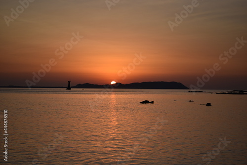 sunset ocean view island 