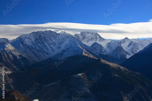 Caucasus, Ossetia. Alagir gorge. Tops of the Lateral Ridge.