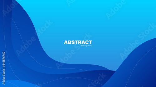 Abstract blue background and curve shape, background with copy space for design, vector.
