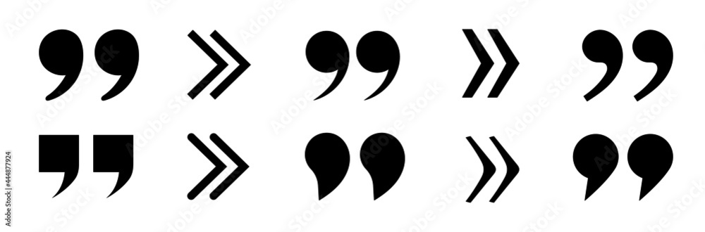 Icons the quotation mark symbol. Vector. 