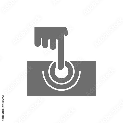 Wellness massage grey icon. Isolated on white background