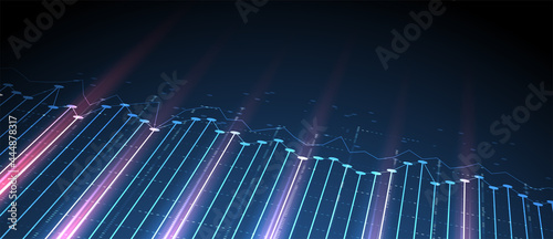 Technology data background, idea of global business solution