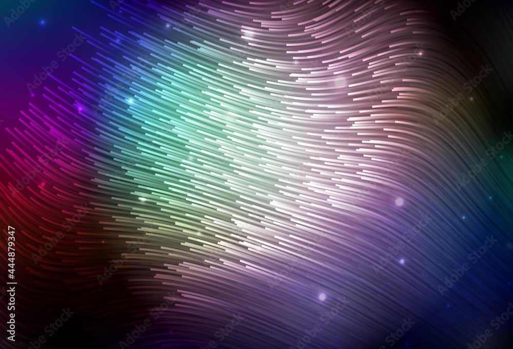 Obraz premium Dark Multicolor vector background with wry lines.