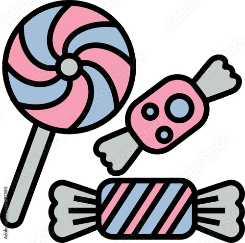 Candies icon. Supermarket concept icon style