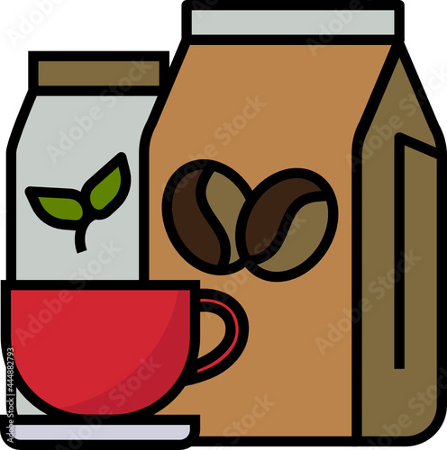 Tea - Coffee icon. Supermarket concept icon style