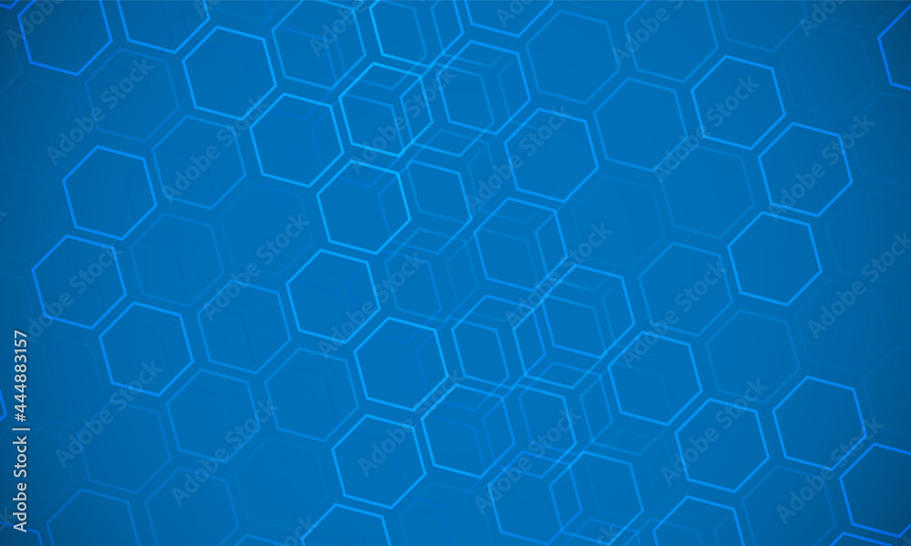 Abstract background with geometric shapes and hexagon pattern. Vector illustration for medicine, technology blue vector design Abstract background with geometric shapes and hexagon pattern. Vector illustration for medicine, technology blue vector design