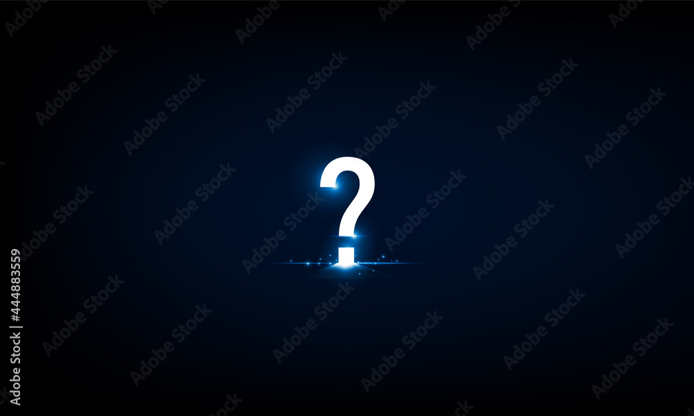 Naklejka premium Abstract Question mark Key Door Lightning arrow up technology background Hitech communication concept innovation background, vector design
