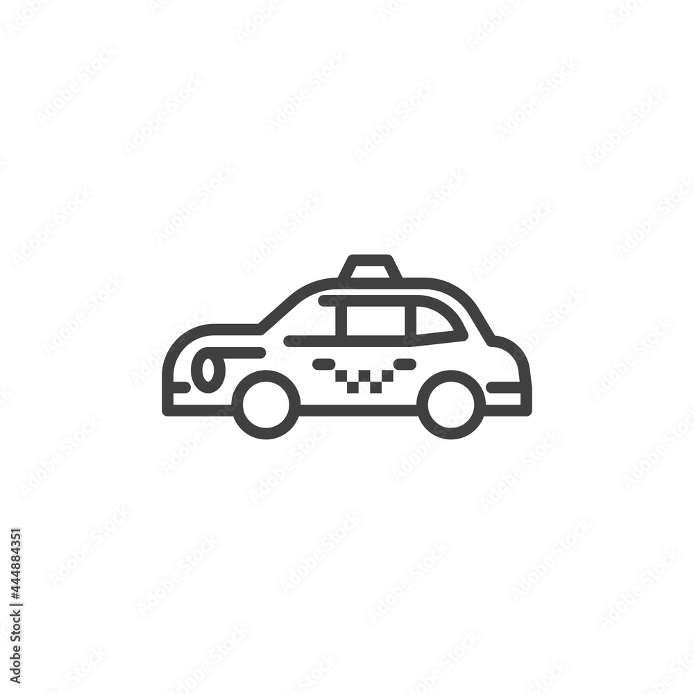 Taxi cab line icon