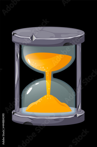Stone old hourglass for measuring the time for game.