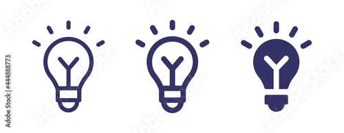 Light bulb icon. Idea icon symbol vector illustration
