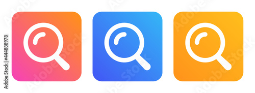 Search icon vector sign. Magnifying glass set symbol.