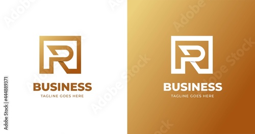 Letter R logo design template, vector illustration