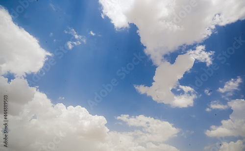 Fototapeta Naklejka Na Ścianę i Meble -  Blue sky background with clouds