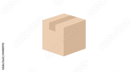 Carton Box. Vector isolated flat illustration of a carton box