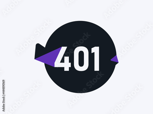 Number 401 logo icon design vector image