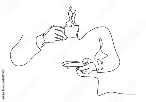 One continuous line drawing...