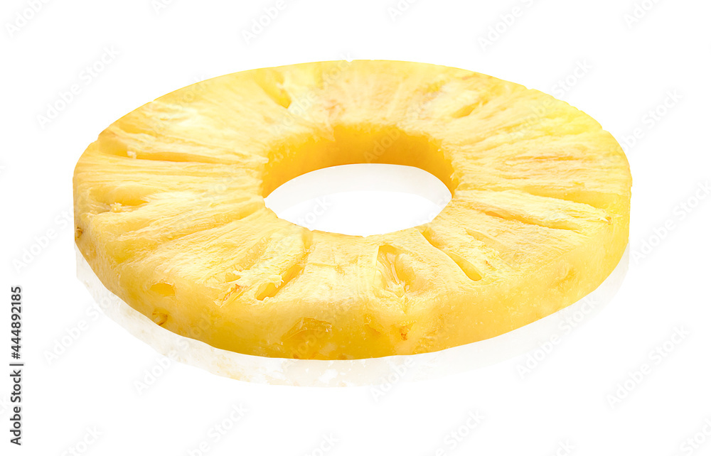 yellow fresh pineapple on white background