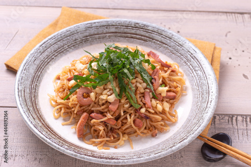 いかの塩辛の焼きそば photo