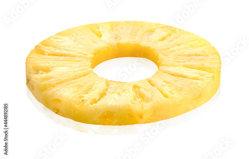 Obraz na płótnie yellow fresh pineapple on white background w salonie