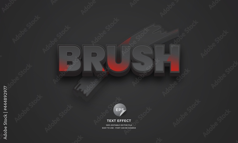 Obraz premium Brush editable 3D text effect