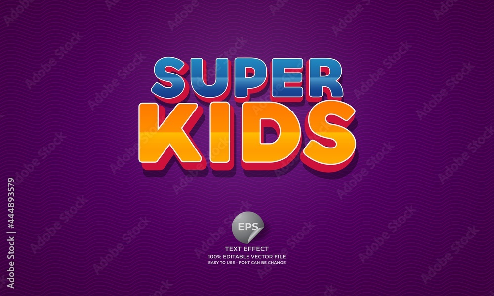 Obraz premium Super kids editable text effect